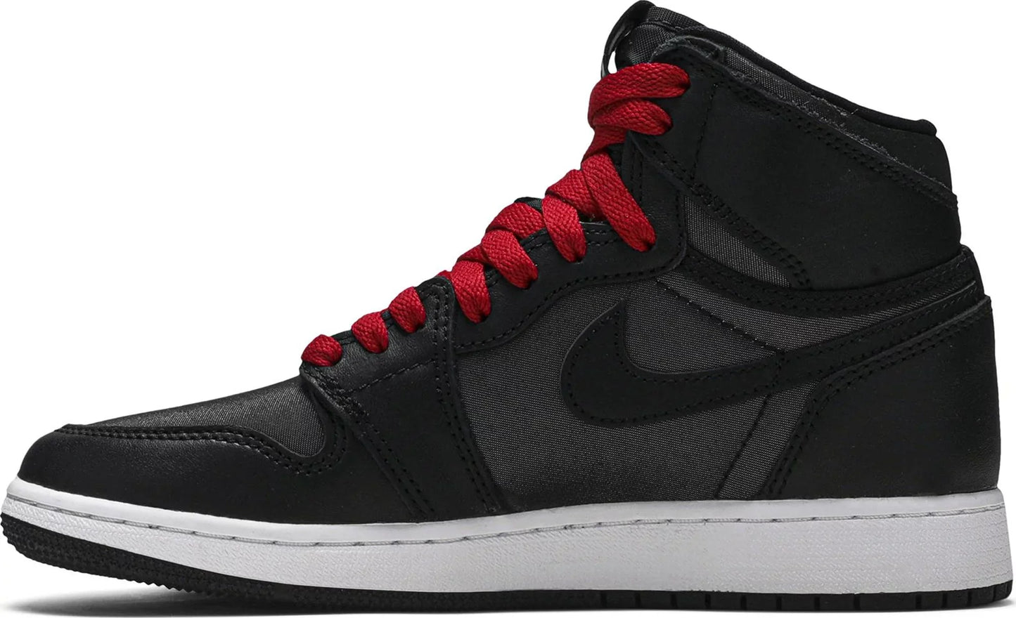Air Jordan Grade School Retro 1 High Og 'Black Satin Gym Red Black' Gs Sneakers