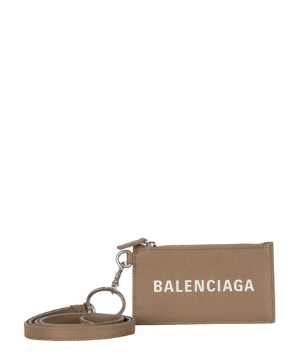 Balenciaga Cash Coin and Card Case With Strap
