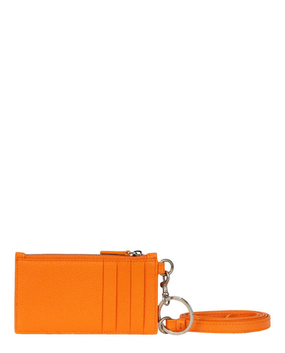 Balenciaga Key Ring Leather Logo Card Case