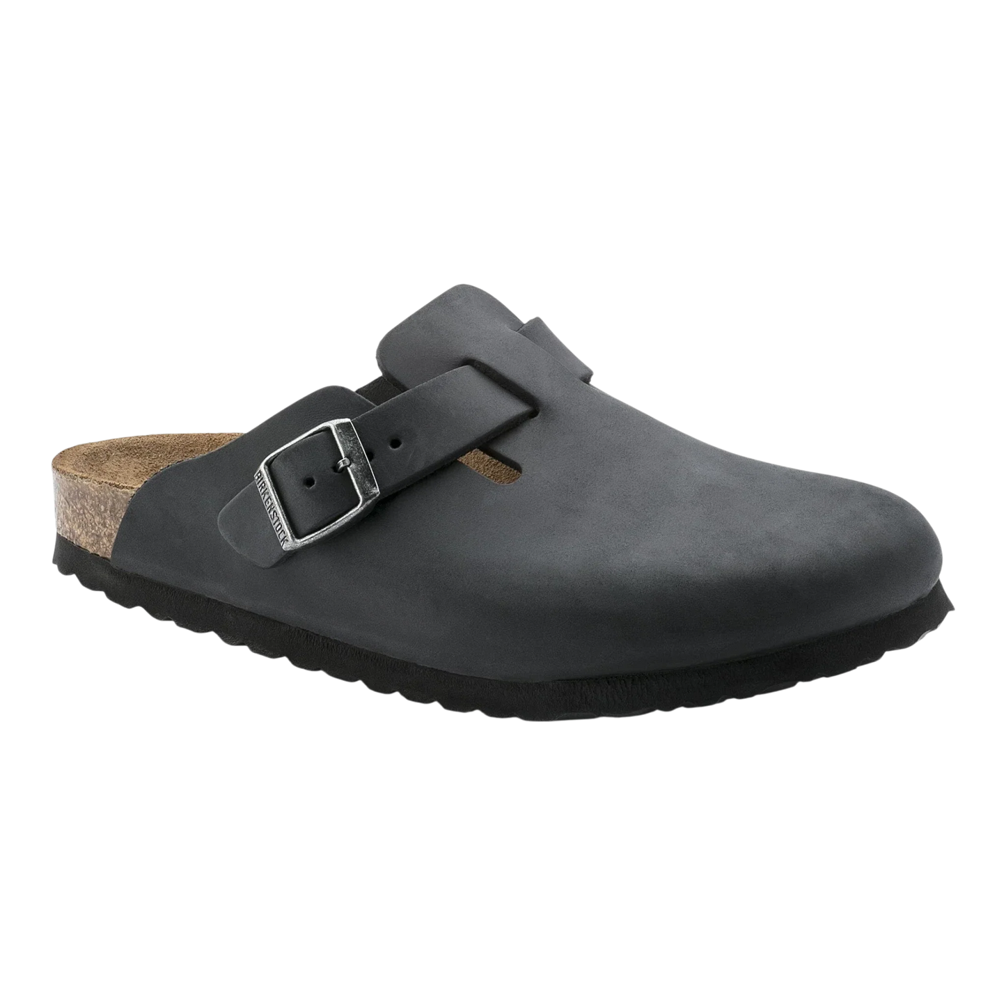 Birkenstock Boston Unisex Clogs — Black Nubuck Leather