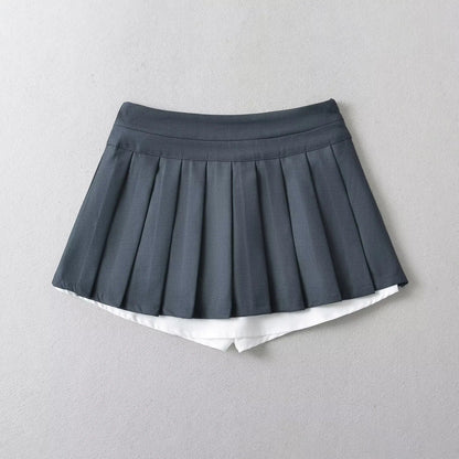 Fake two pleated dresses for women