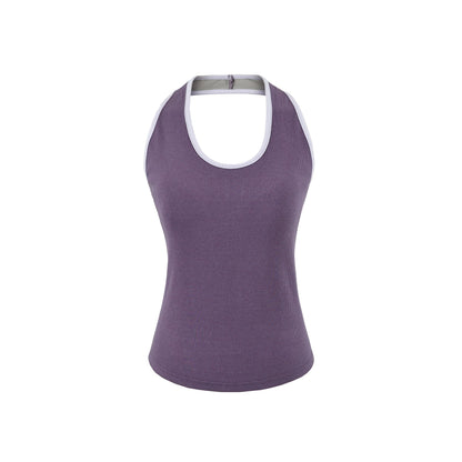 Sleeveless slim fit top