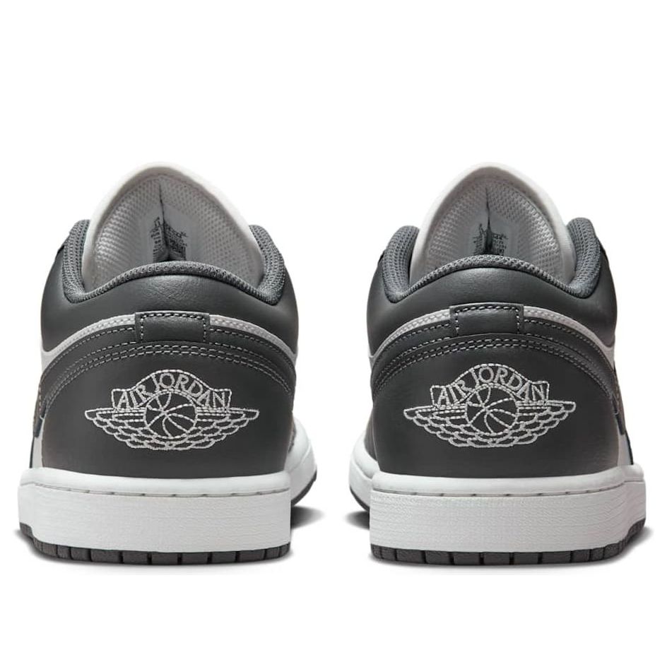 Air Jordan Men's Retro 1 Low 'Grey White' Sneakers