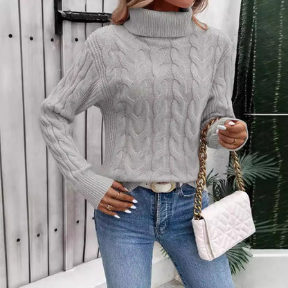 Women's Cable-Knit Turtleneck Sweater