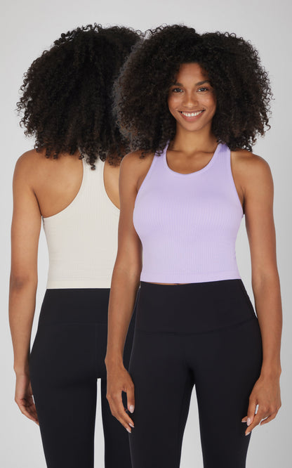 90 Degree by Reflex 2 PK Racerback Tank with Built in Bra