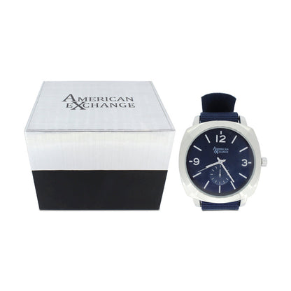 American Exchange Blue And Silver Mens Watch With Interchangeable Straps 5477
