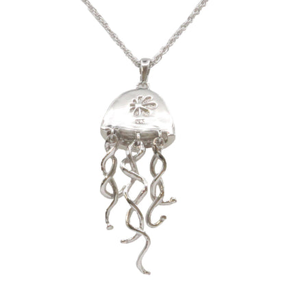 Jellyfish Larimar Stone Sterling Silver Necklace By Marahlago