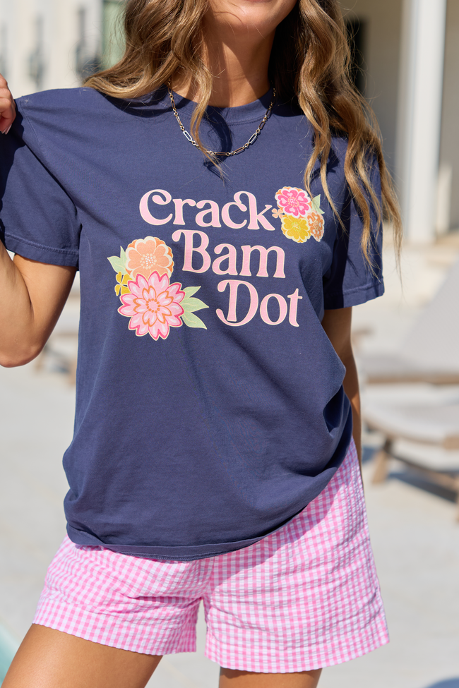 Crack Dot Bam Navy Graphic Tee