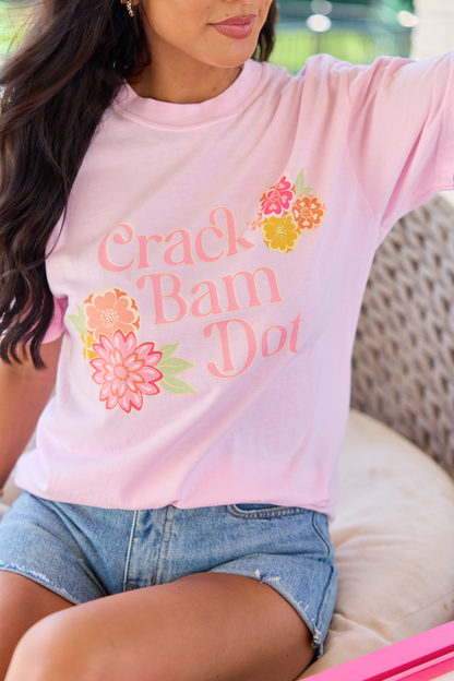 Crack Dot Bam Light Pink Graphic Tee