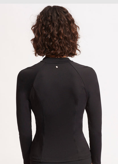 Seafolly Collective Long Sleeve Sunvest - Black