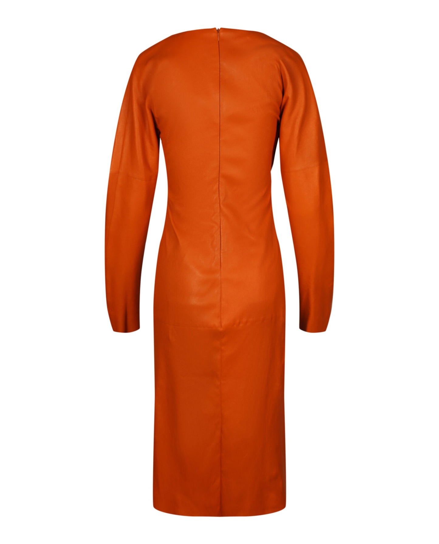 Bottega Veneta Draped Leather Midi Dress