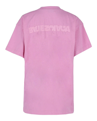 Balenciaga Upside Down Embroidered Logo T-Shirt