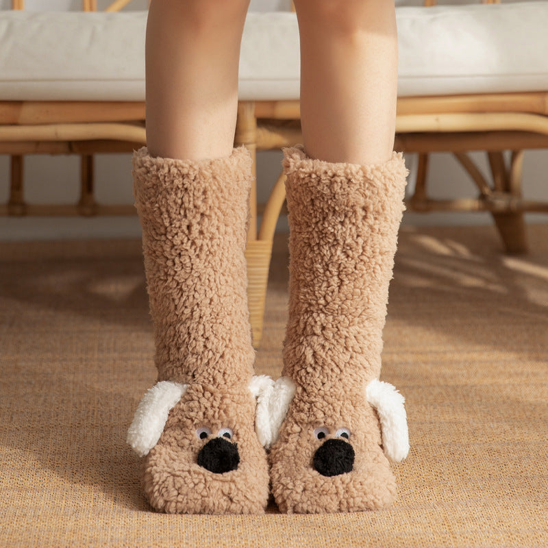 Women’s Cute Cartoon Plush Socks