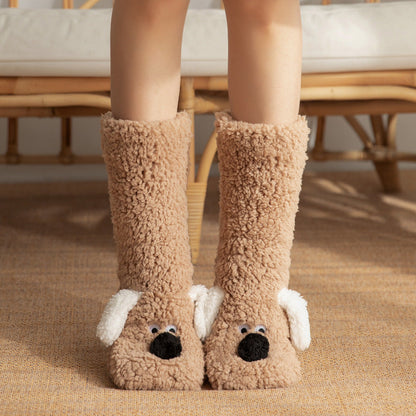 Women’s Cute Cartoon Plush Socks