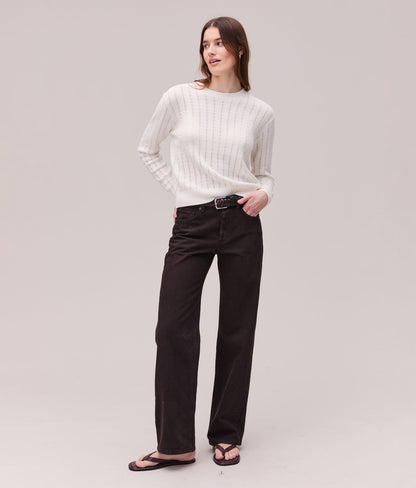 Womens Canyon Sweater - Cotton Sweater Knit - Coconut Milk