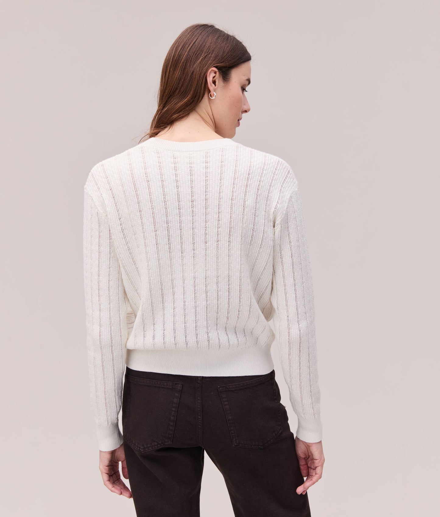 Womens Canyon Sweater - Cotton Sweater Knit - Coconut Milk