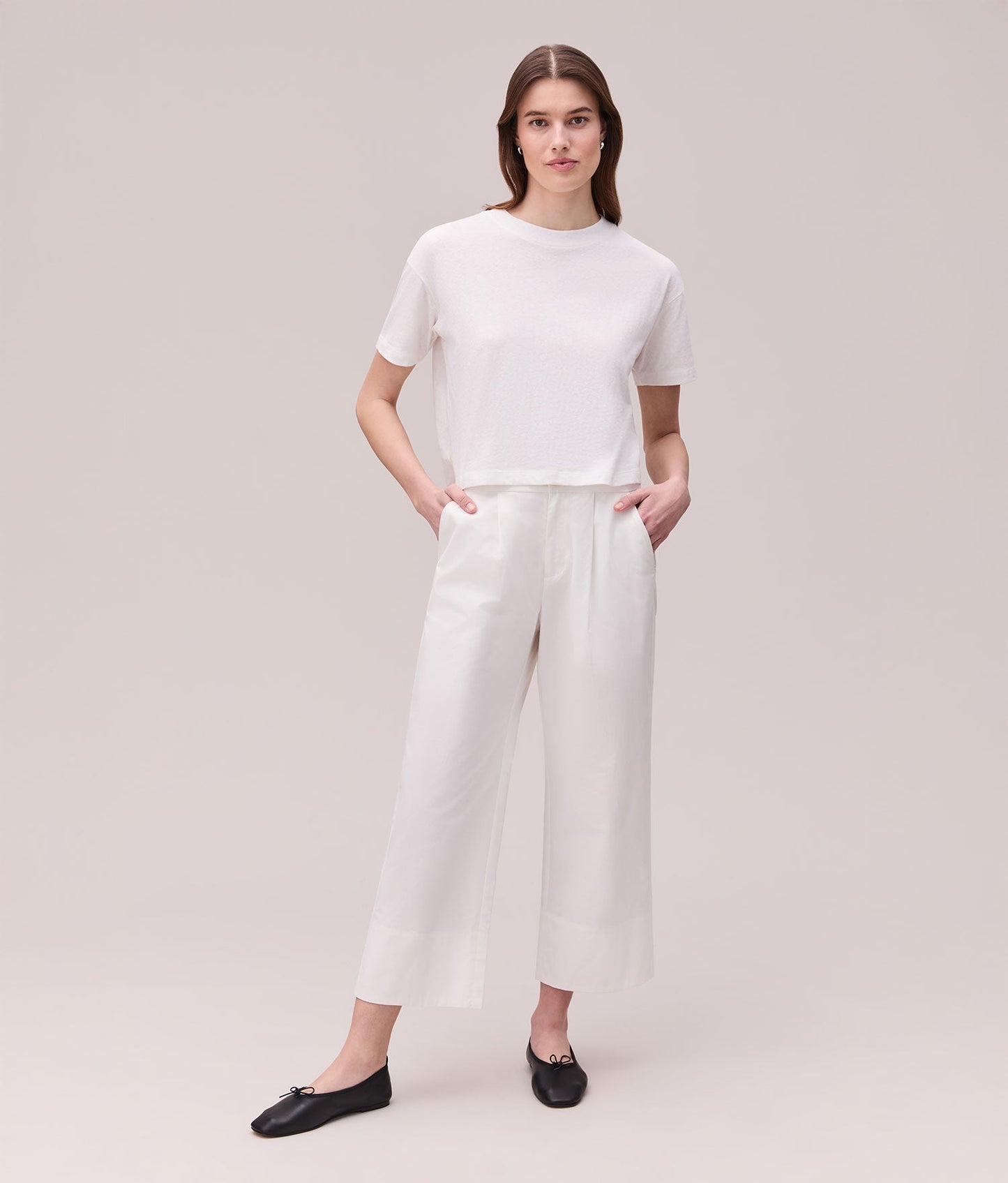 Womens Cotton Poplin Street Pant - Cotton Poplin - Coconut Milk