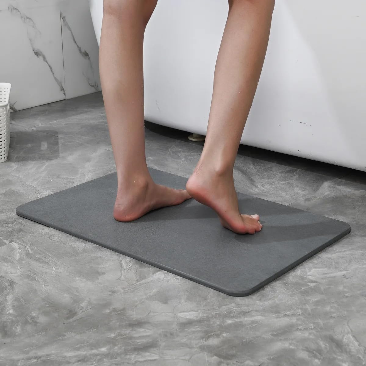 4 Colors! - 24'' x 15'' Diatomaceous Quick-Drying Stone Bath Mat