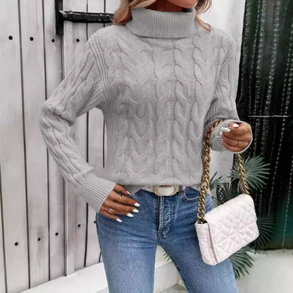 Women's Cable-Knit Turtleneck Sweater