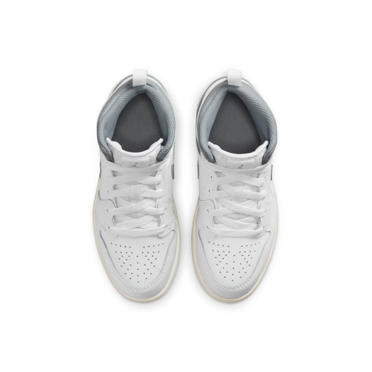 Air Jordan Preschool Retro 1 Mid Ps 'Neutral Grey' Sneakers