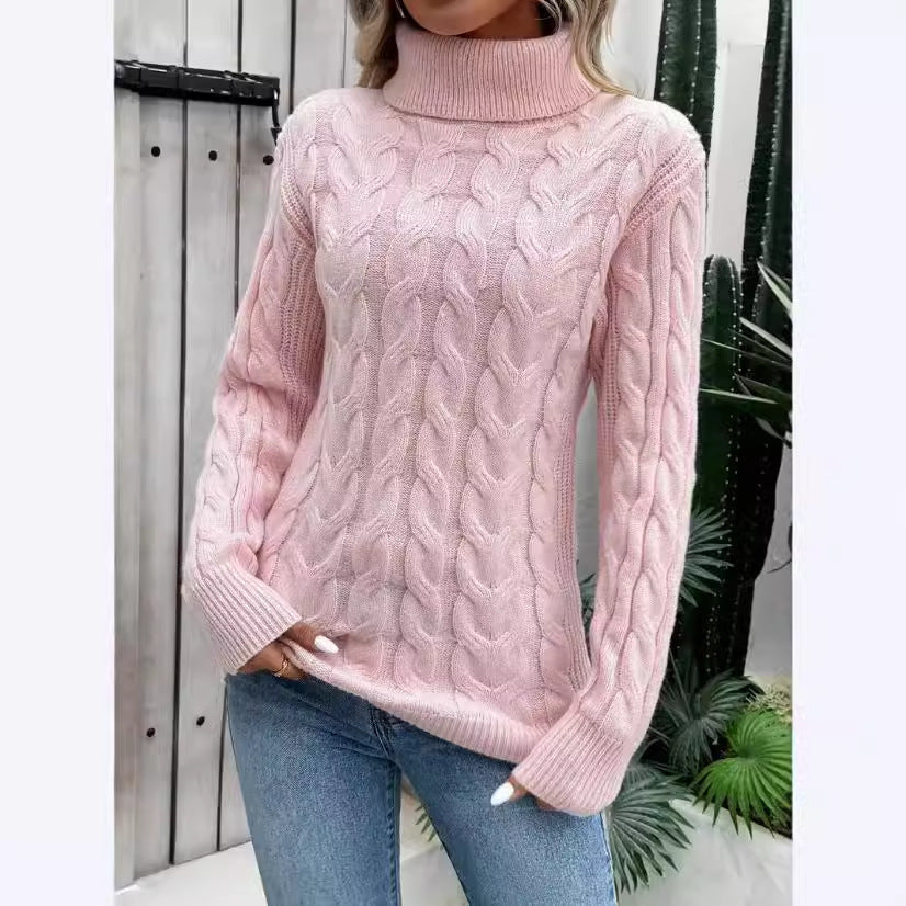 Women's Cable-Knit Turtleneck Sweater