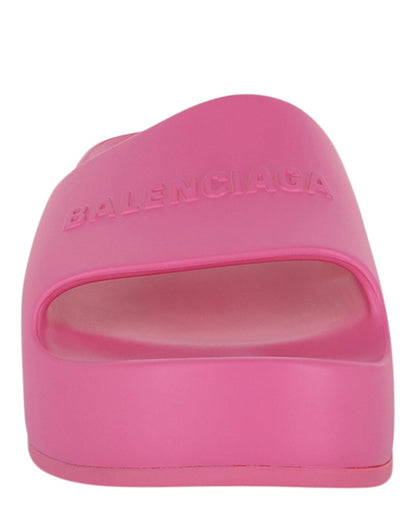 Balenciaga Chunky Logo Slide Sandals