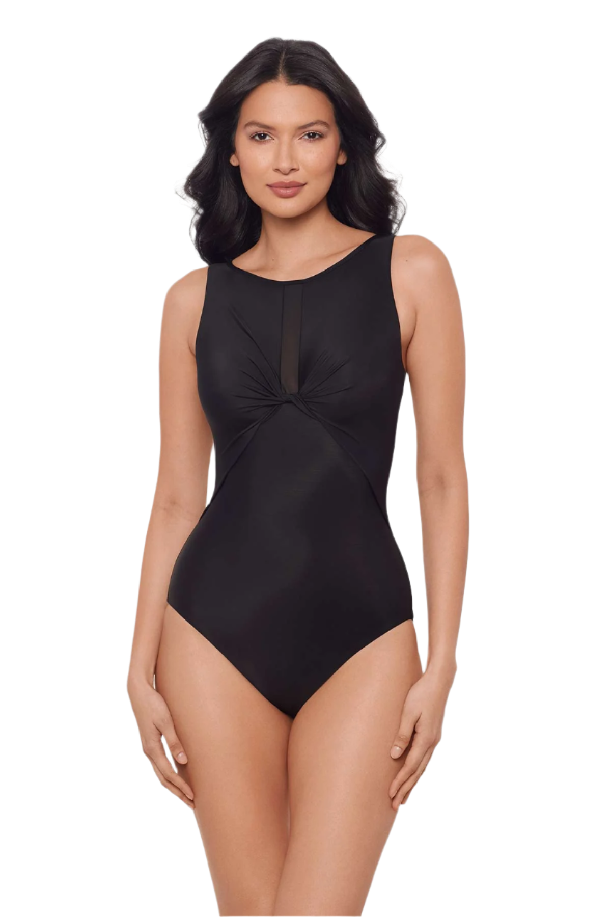 Miraclesuit Evoke Underwire High Neck One Piece Swimsuit - Black