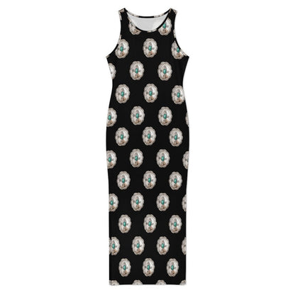 Baha Ranch Silver Concho Slit Maxi Dress