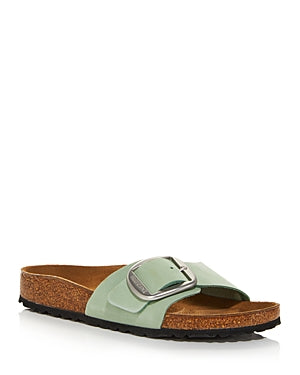 Birkenstock Unisex Madrid Big Buckle Nubuk Leather Matcha