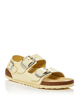 Birkenstock Unisex Milano Big Buckle Natural Leather High Shine Butter