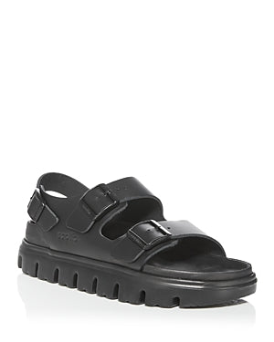 Birkenstock Unisex Milano Chunky Pap Natural Leather Black