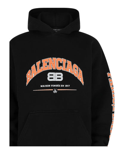 Balenciaga Oversized Logo Print Hoodie