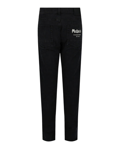 Alexander McQueen Graffiti Denim Jeans