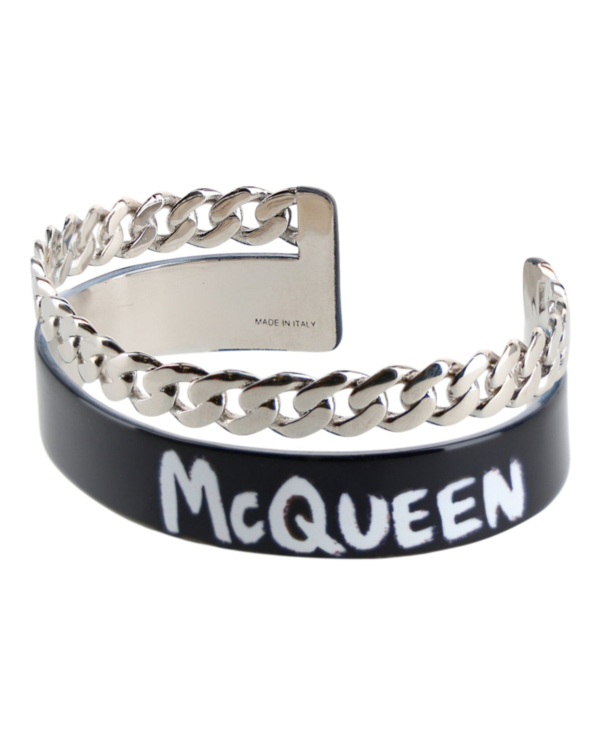 Alexander McQueen Men's Graffiti Open Cuff Bracelet