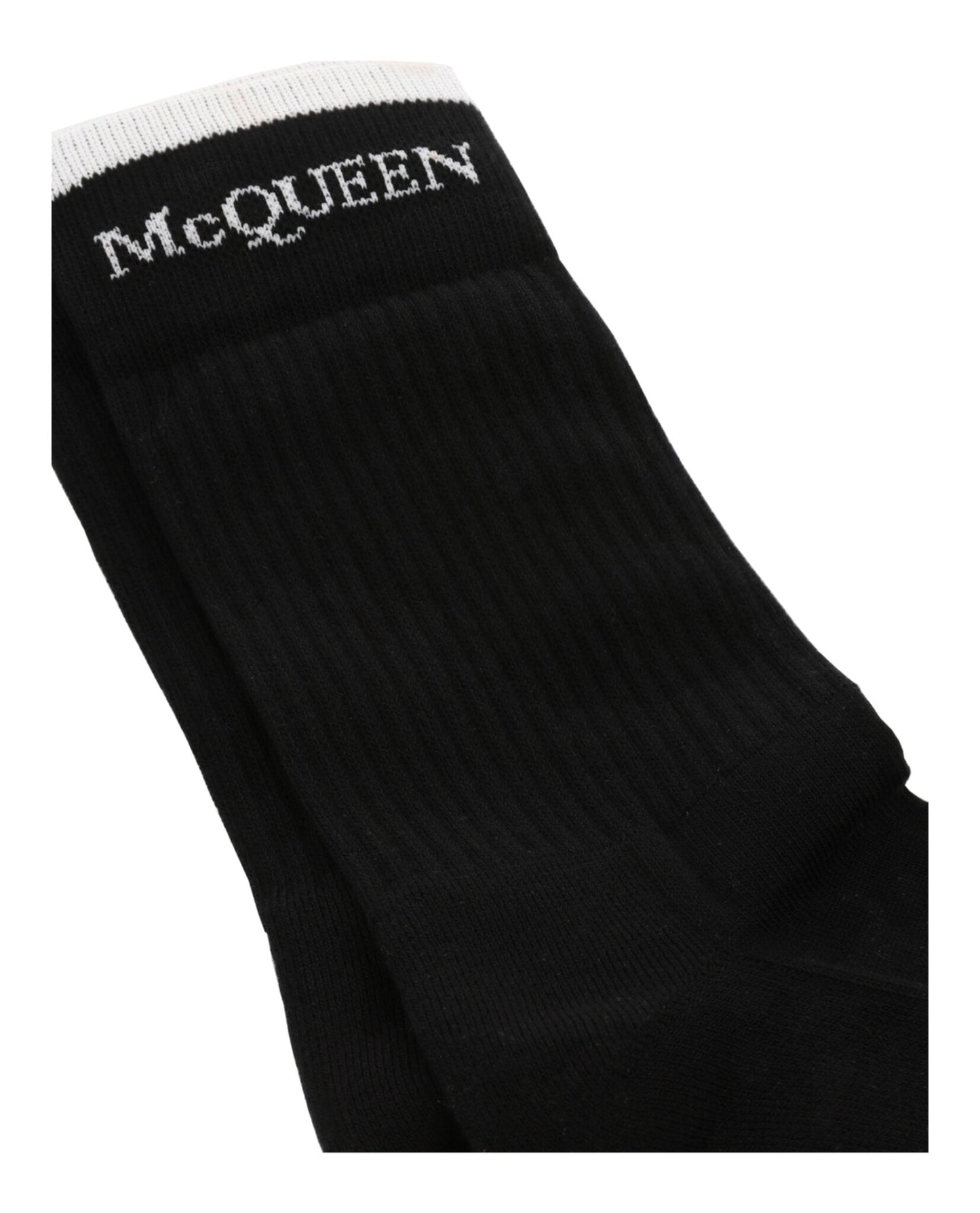 Alexander McQueen Foldover Signature Knit Socks