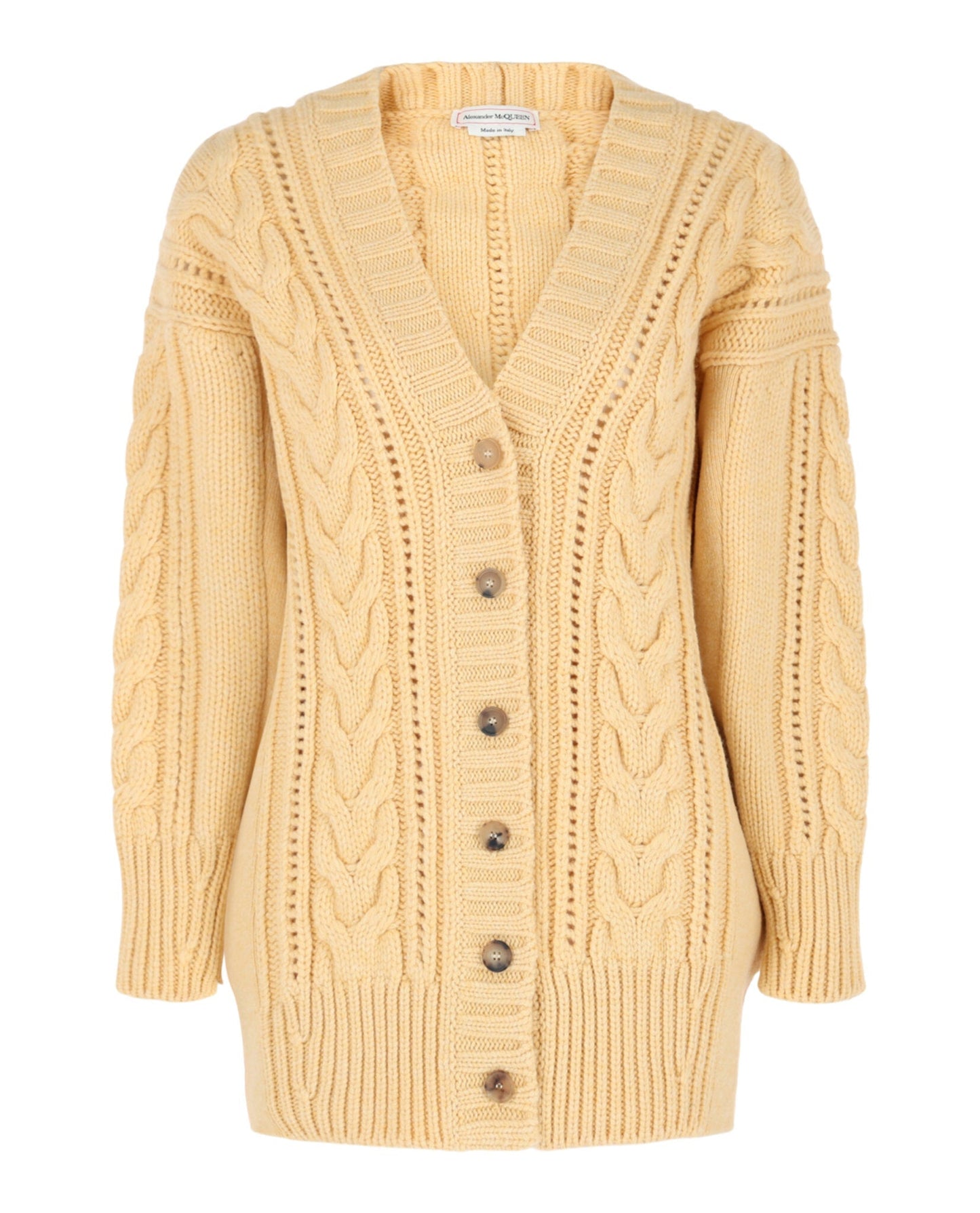 Alexander McQueen Cable Knit Oversized Cardigan