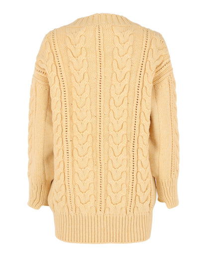 Alexander McQueen Cable Knit Oversized Cardigan