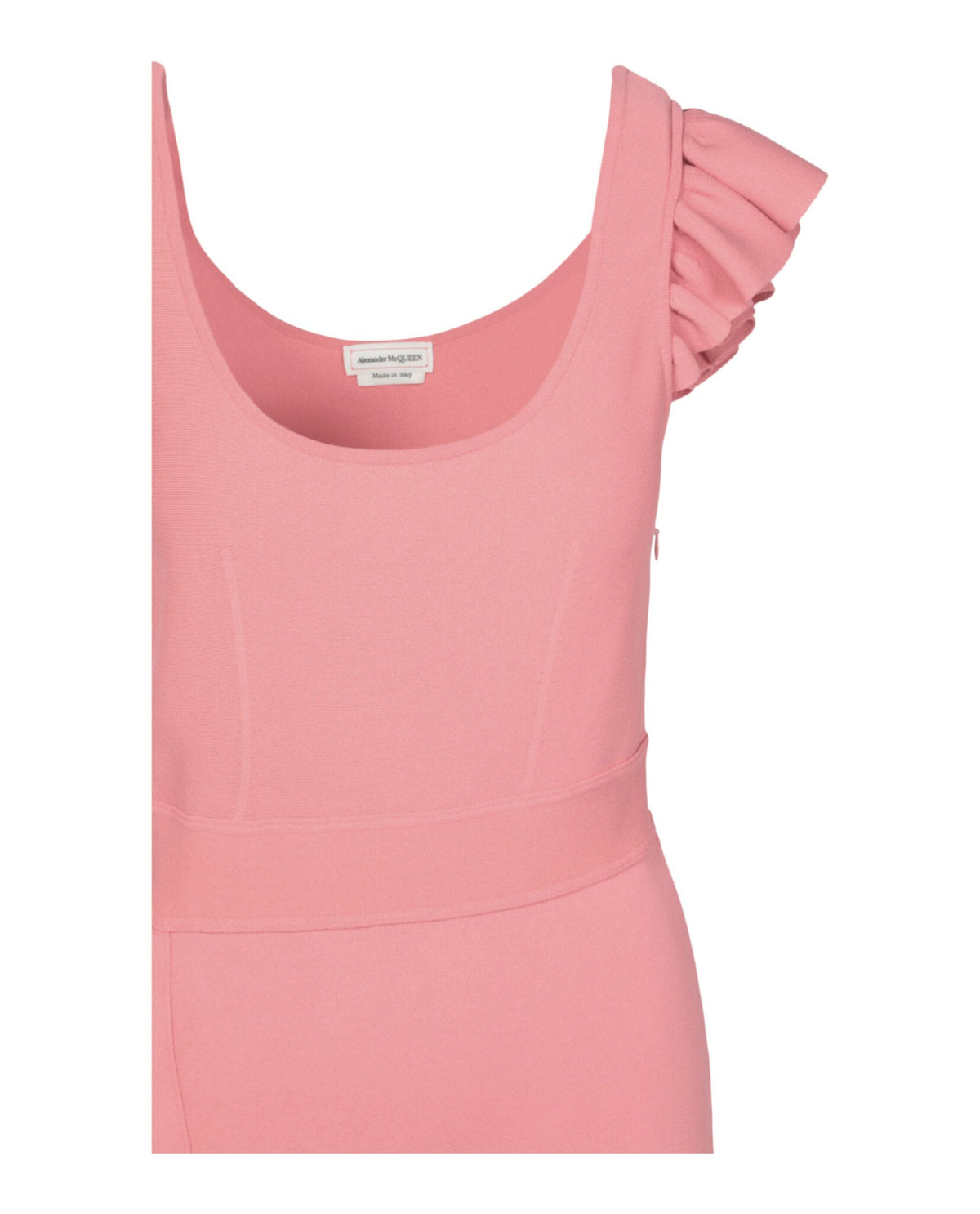 Alexander McQueen Women's Compact Knit Mini Ruffle Dress