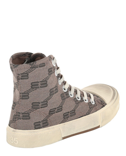 Balenciaga Paris BB Monogram High-Top Sneakers