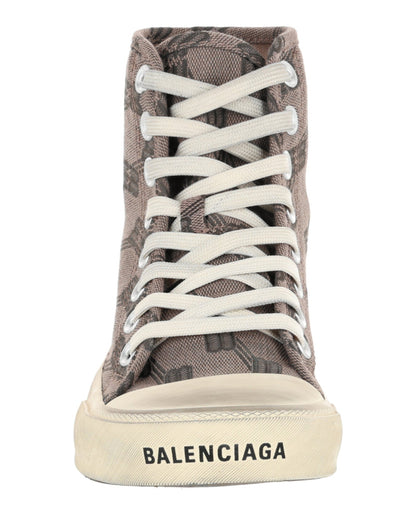 Balenciaga Paris BB Monogram High-Top Sneakers