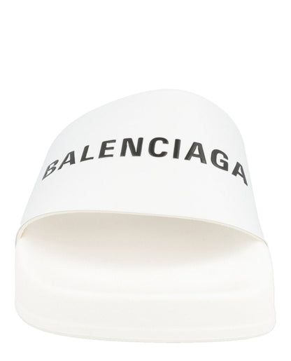 Balenciaga Logo Pool Slides