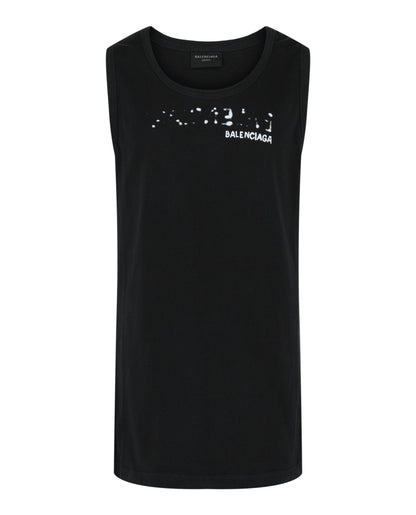 Balenciaga Logo Print Cotton Tank