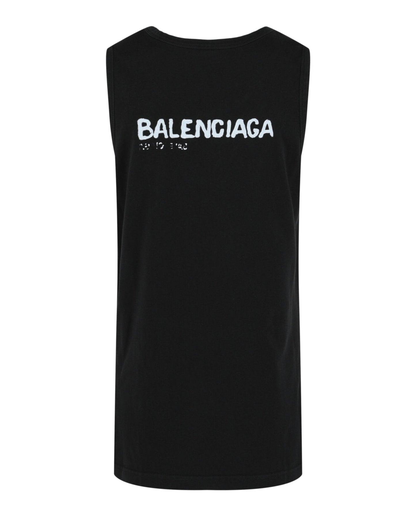 Balenciaga Logo Print Cotton Tank