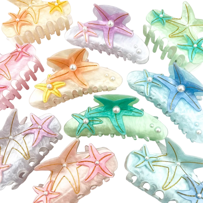 SSR Acetate Pearl Large Starfish Claw Clip