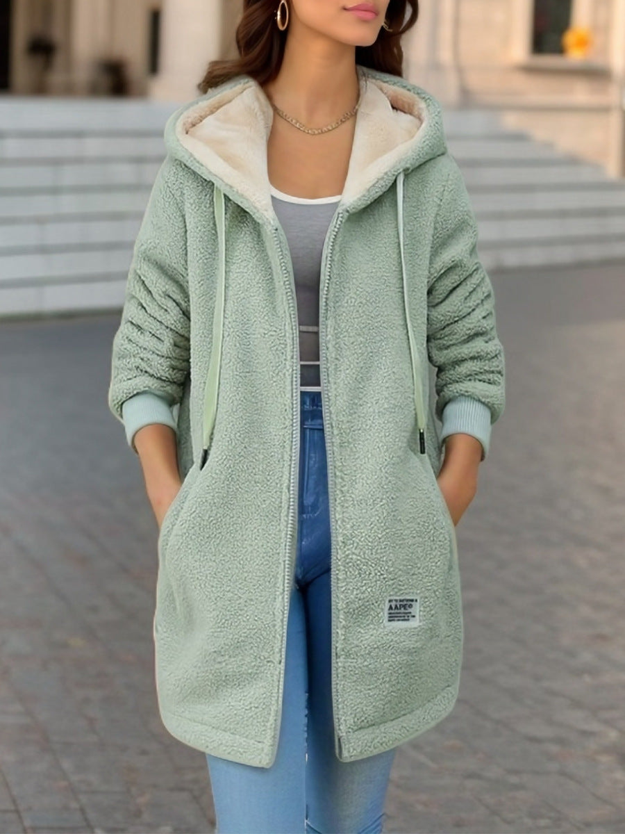 Women’s Long Fleece Zip Hoodie