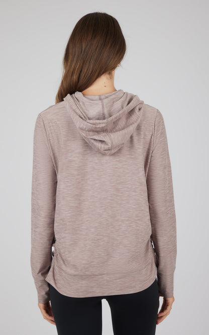 90 Degree by Reflex Maternity Heathered Lux Full Zip Jacket