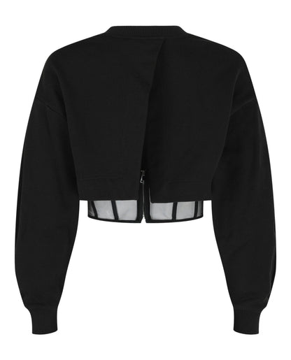 Alexander McQueen Layered Cropped Sweatshirt