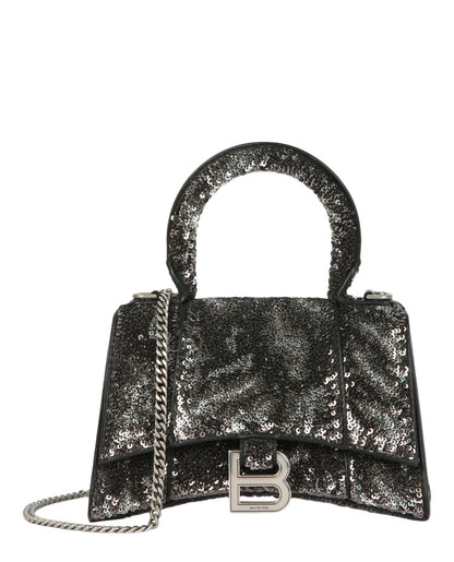 Balenciaga Hourglass Xs Top Handle Bag With Sequins
