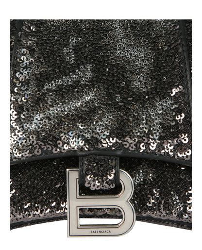 Balenciaga Hourglass Xs Top Handle Bag With Sequins