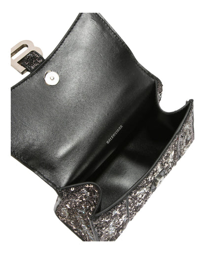Balenciaga Hourglass Xs Top Handle Bag With Sequins